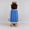 Custom Tan Brown and Blue Lion with Crown and Cape Mascot Costume Adult Full Body Suit for Themed Parties Custom Tan Brown and Blue Lion with Crown and Cape Mascot Costume Adult Full Body Suit for Themed Parties