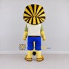 Custom Yellow Brown and Blue Lion in Vest Mascot Costume Adult Full Body Suit for Themed Parties Custom Yellow Brown and Blue Lion in Vest Mascot Costume Adult Full Body Suit for Themed Parties