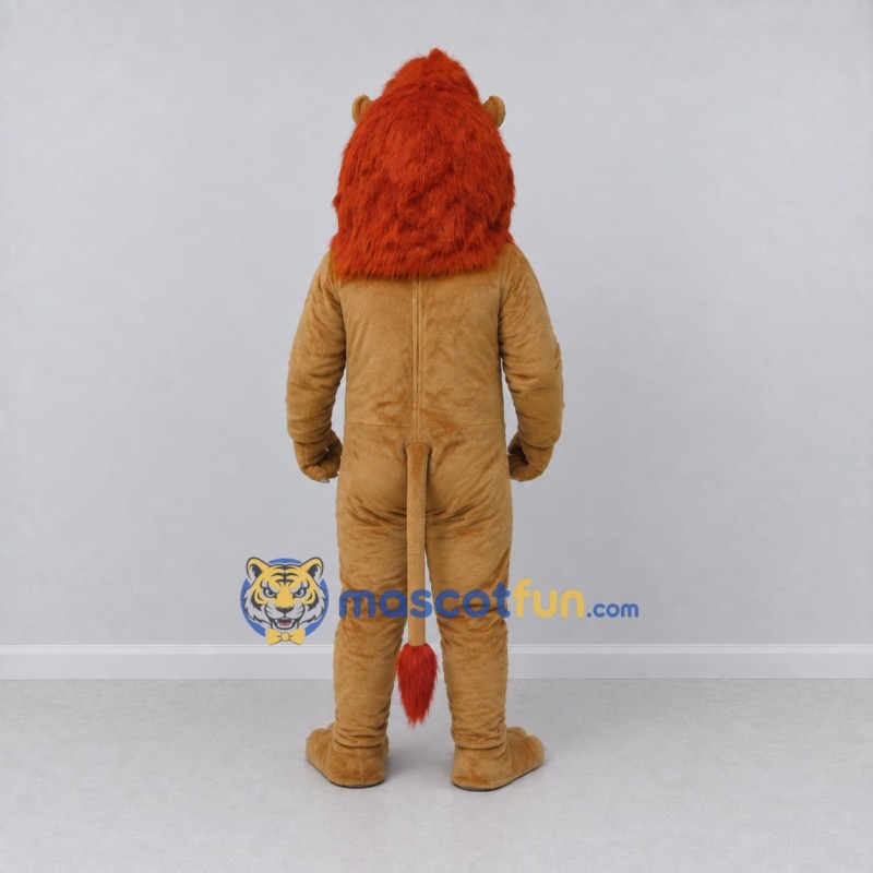 Custom Tan and Orange Lion Mascot Costume Adult Full Body Suit for Wildlife Events