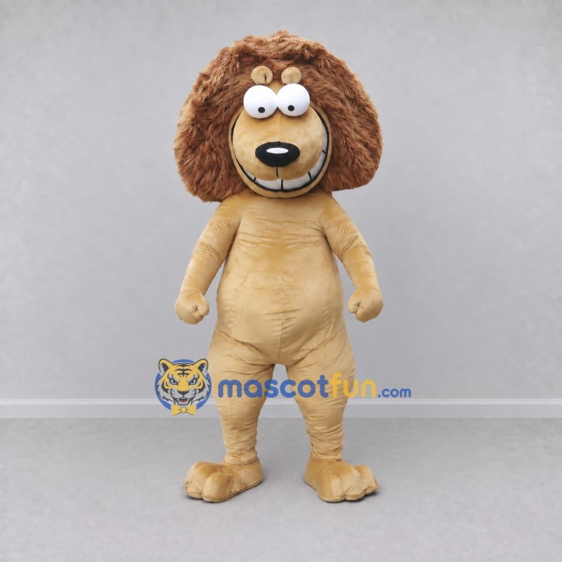 Custom Tan and Brown Lion Mascot Costume Adult Full Body Suit for Children's Parties Custom Tan and Brown Lion Mascot Costume Adult Full Body Suit for Children's Parties