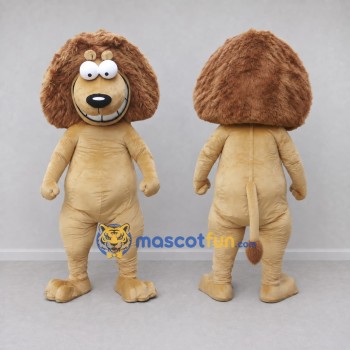 Custom Tan and Brown Lion Mascot Costume Adult Full Body Suit for Children's Parties