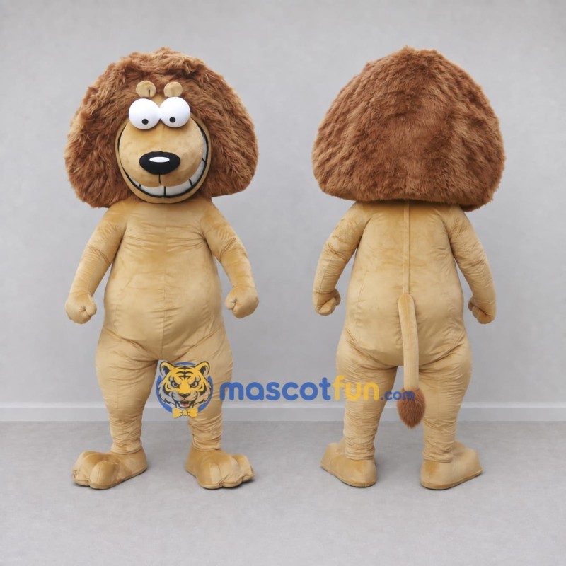 Custom Tan and Brown Lion Mascot Costume Adult Full Body Suit for Children's Parties Custom Tan and Brown Lion Mascot Costume Adult Full Body Suit for Children's Parties