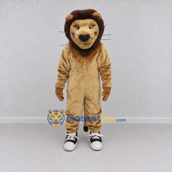 Custom Tan and Brown Lion Mascot Costume Adult Full Body Suit for Wildlife Events Custom Tan and Brown Lion Mascot Costume Adult Full Body Suit for Wildlife Events