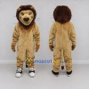 Custom Tan and Brown Lion Mascot Costume Adult Full Body Suit for Wildlife Events