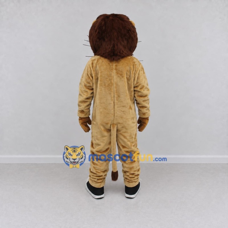 Custom Tan and Brown Lion Mascot Costume Adult Full Body Suit for Wildlife Events