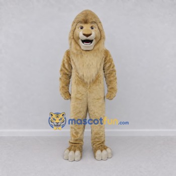 Custom Tan and Cream Lion Mascot Costume Adult Full Body Suit for Wildlife Events Custom Tan and Cream Lion Mascot Costume Adult Full Body Suit for Wildlife Events