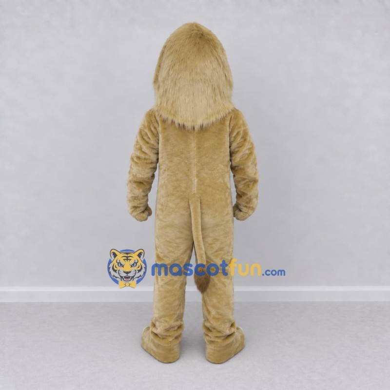 Custom Tan and Cream Lion Mascot Costume Adult Full Body Suit for Wildlife Events