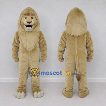 Custom Tan and Cream Lion Mascot Costume Adult Full Body Suit for Wildlife Events