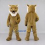 Custom Tan and White Wild Cat Mascot Costume Adult Full Body Suit for Wildlife Events