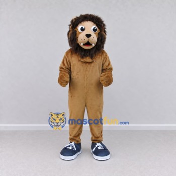 Custom Tan and Brown Lion Mascot Costume Adult Full Body Suit for Children's Parties Custom Tan and Brown Lion Mascot Costume Adult Full Body Suit for Children's Parties