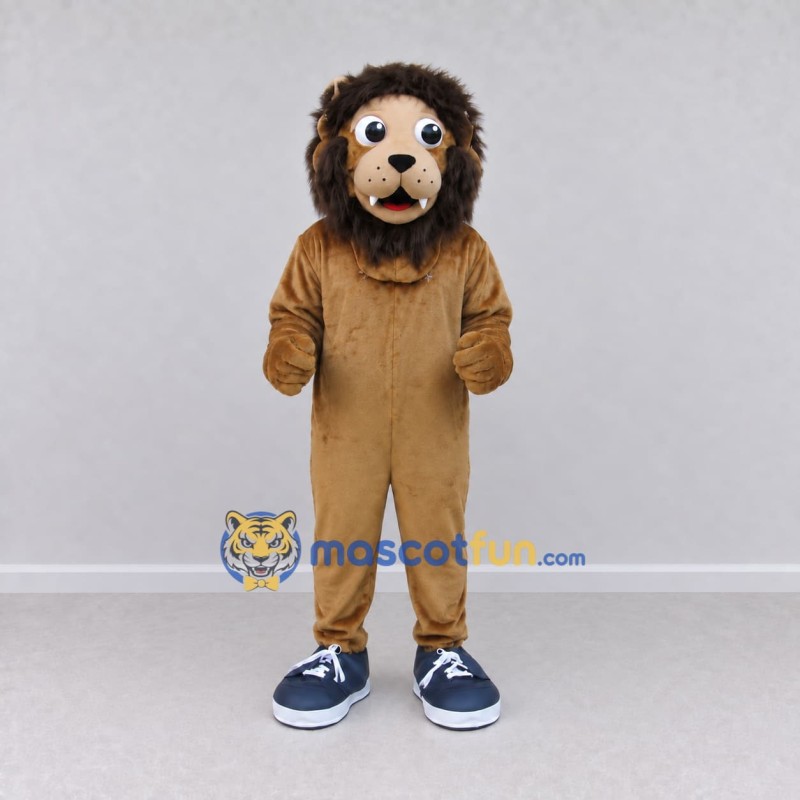Custom Tan and Brown Lion Mascot Costume Adult Full Body Suit for Children's Parties Custom Tan and Brown Lion Mascot Costume Adult Full Body Suit for Children's Parties