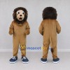 Custom Tan and Brown Lion Mascot Costume Adult Full Body Suit for Children's Parties Custom Tan and Brown Lion Mascot Costume Adult Full Body Suit for Children's Parties