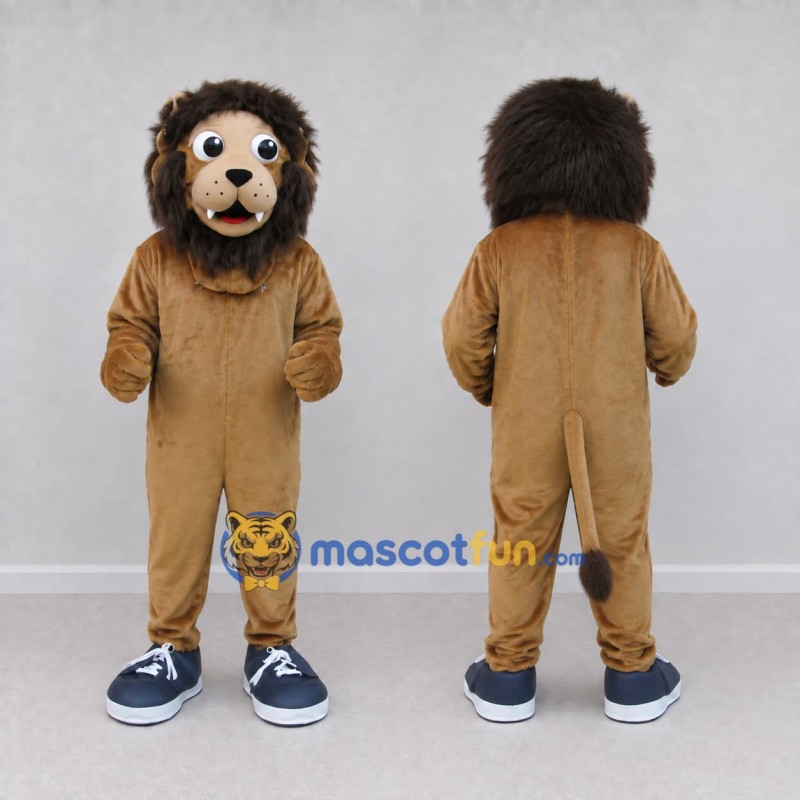Custom Tan and Brown Lion Mascot Costume Adult Full Body Suit for Children's Parties Custom Tan and Brown Lion Mascot Costume Adult Full Body Suit for Children's Parties