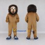 Custom Tan and Brown Lion Mascot Costume Adult Full Body Suit for Children's Parties