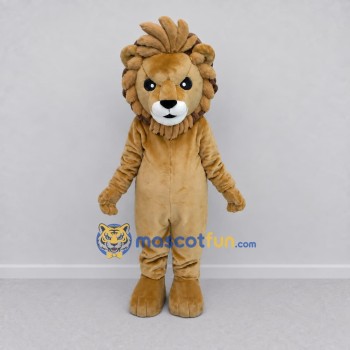 Custom Tan and Brown Lion Mascot Costume Adult Full Body Suit for Wildlife Events Custom Tan and Brown Lion Mascot Costume Adult Full Body Suit for Wildlife Events