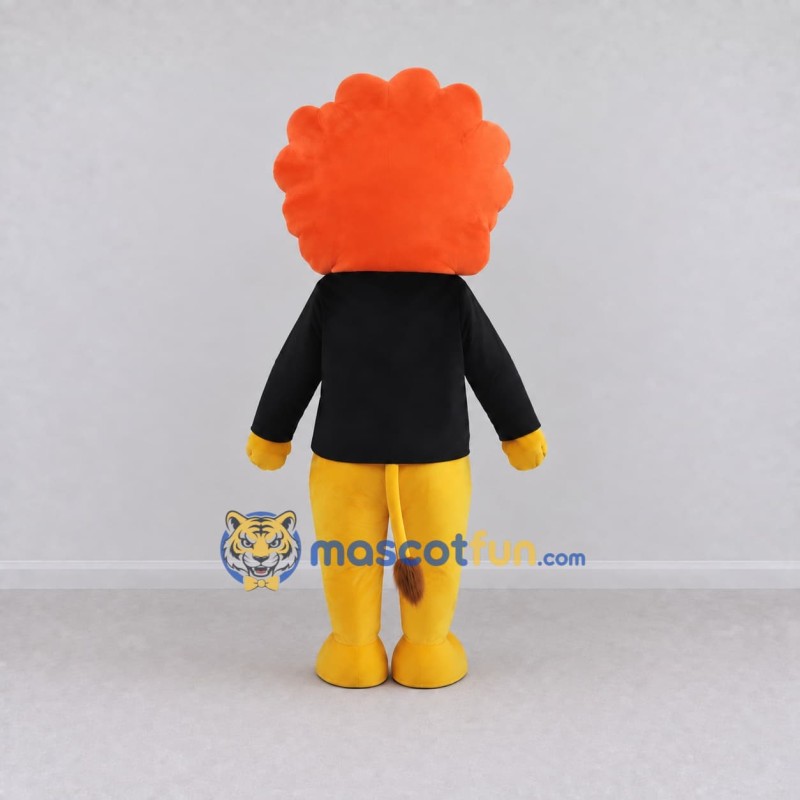 Custom Yellow Orange and Black Lion in Tuxedo Mascot Costume Adult Full Body Suit for Themed Parties Custom Yellow Orange and Black Lion in Tuxedo Mascot Costume Adult Full Body Suit for Themed Parties