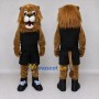 Custom Brown and Black Lion in Sportswear Mascot Costume Adult Full Body Suit for Sports Events