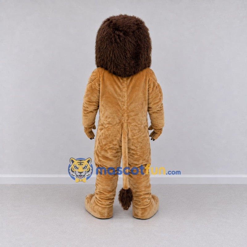 Custom Tan and Brown Muscular Lion Mascot Costume Adult Full Body Suit for Sports Events Custom Tan and Brown Muscular Lion Mascot Costume Adult Full Body Suit for Sports Events