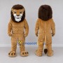 Custom Tan and Brown Muscular Lion Mascot Costume Adult Full Body Suit for Sports Events