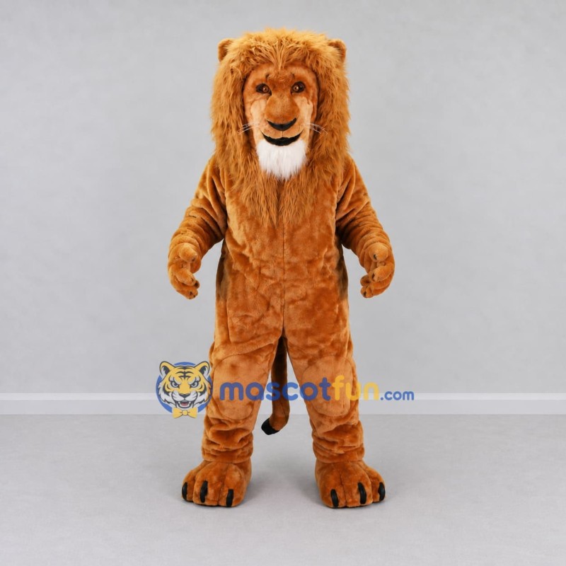 Custom Golden Brown Lion Mascot Costume Adult Full Body Suit for Wildlife Events Custom Golden Brown Lion Mascot Costume Adult Full Body Suit for Wildlife Events