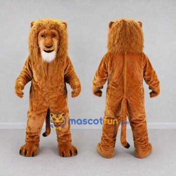 Custom Golden Brown Lion Mascot Costume Adult Full Body Suit for Wildlife Events
