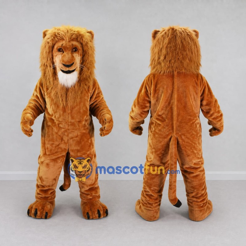 Custom Golden Brown Lion Mascot Costume Adult Full Body Suit for Wildlife Events Custom Golden Brown Lion Mascot Costume Adult Full Body Suit for Wildlife Events