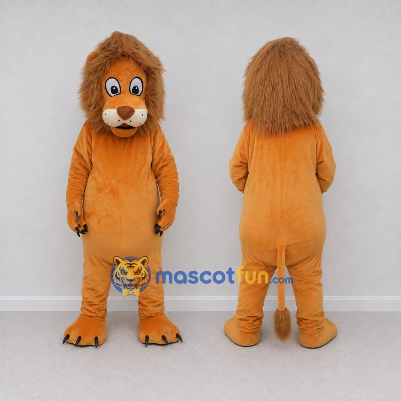 Custom Orange and Brown Lion Mascot Costume Adult Full Body Suit for Children's Parties Custom Orange and Brown Lion Mascot Costume Adult Full Body Suit for Children's Parties