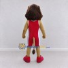 Custom Tan Brown and Red Lion in Wrestling Singlet Mascot Costume Adult Full Body Suit for Wrestling Events Custom Tan Brown and Red Lion in Wrestling Singlet Mascot Costume Adult Full Body Suit for Wrestling Events