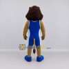 Custom Tan Brown and Blue Lion in Wrestling Singlet Mascot Costume Adult Full Body Suit for Wrestling Events Custom Tan Brown and Blue Lion in Wrestling Singlet Mascot Costume Adult Full Body Suit for Wrestling Events