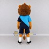 Custom Tan Blue and Navy Blue Lion in Sportswear Mascot Costume Adult Full Body Suit for Sports Events Custom Tan Blue and Navy Blue Lion in Sportswear Mascot Costume Adult Full Body Suit for Sports Events