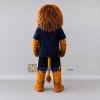 Custom Golden Brown and Navy Blue Lion in Sportswear Mascot Costume Adult Full Body Suit for Sports Events Custom Golden Brown and Navy Blue Lion in Sportswear Mascot Costume Adult Full Body Suit for Sports Events