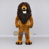 Custom Golden Brown and Dark Brown Lion Mascot Costume Adult Full Body Suit for Wildlife Events Custom Golden Brown and Dark Brown Lion Mascot Costume Adult Full Body Suit for Wildlife Events