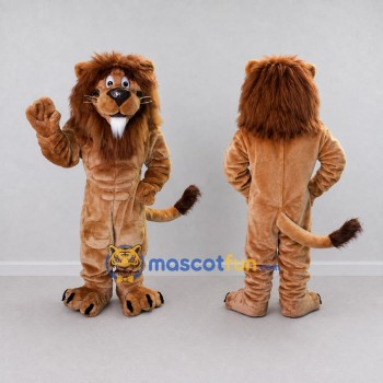 Custom Tan and Brown Lion Mascot Costume Adult Full Body Suit for Wildlife Events