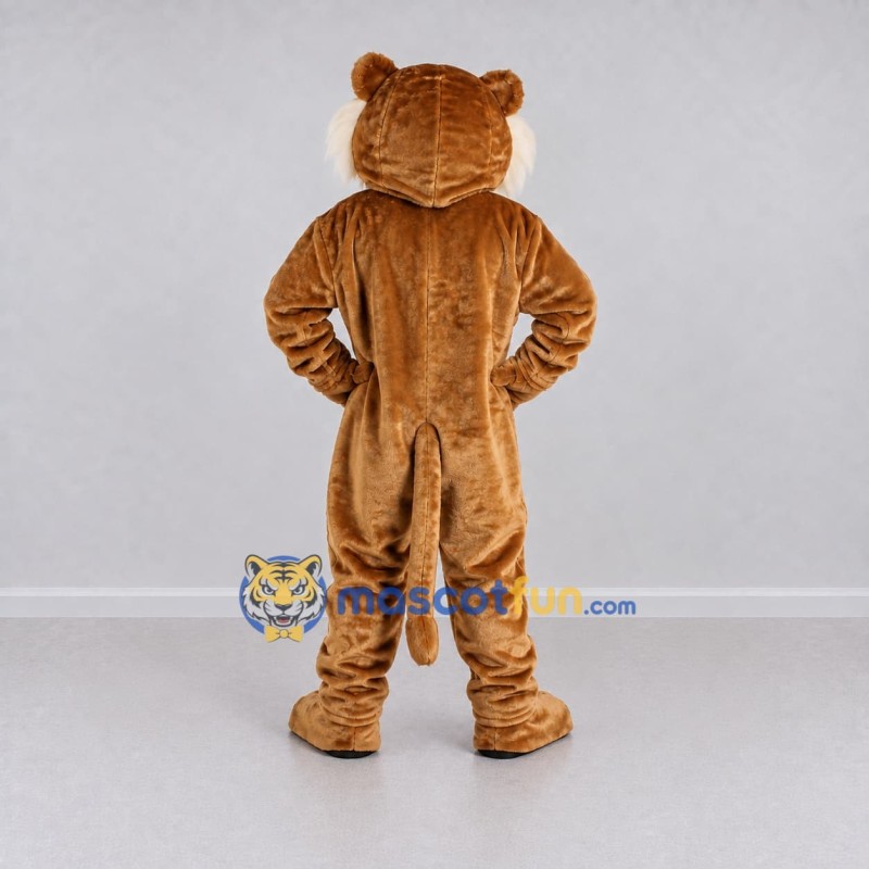 Custom Brown and White Big Cat Mascot Costume Adult Full Body Suit for Wildlife Events Custom Brown and White Big Cat Mascot Costume Adult Full Body Suit for Wildlife Events