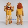 Custom Tan Orange and Yellow Lion in Vest Mascot Costume Adult Full Body Suit for Themed Parties Custom Tan Orange and Yellow Lion in Vest Mascot Costume Adult Full Body Suit for Themed Parties