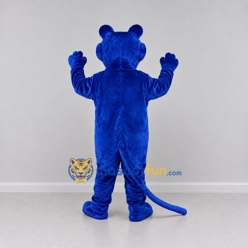 Custom Blue and Cream Panther Mascot Costume Adult Full Body Suit for Sports Events Custom Blue and Cream Panther Mascot Costume Adult Full Body Suit for Sports Events