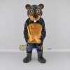 Custom Dark Gray and Brown Rodent Mascot Costume Adult Full Body Suit for Wildlife Events