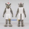 Custom Gray and White Wolf in Sportswear Mascot Costume Adult Full Body Suit for Sports Events Custom Gray and White Wolf in Sportswear Mascot Costume Adult Full Body Suit for Sports Events