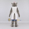 Custom Gray and White Wolf in Sportswear Mascot Costume Adult Full Body Suit for Sports Events Custom Gray and White Wolf in Sportswear Mascot Costume Adult Full Body Suit for Sports Events