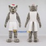 Custom Gray and White Wolf in Sportswear Mascot Costume Adult Full Body Suit for Sports Events