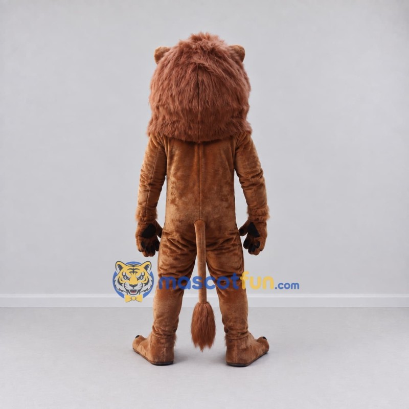 Custom Brown and White Muscular Lion Mascot Costume Adult Full Body Suit for Sports Events Custom Brown and White Muscular Lion Mascot Costume Adult Full Body Suit for Sports Events
