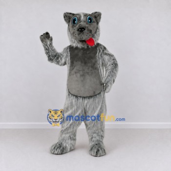 Custom Gray Dog Mascot Costume Adult Full Body Suit for Pet Events Custom Gray Dog Mascot Costume Adult Full Body Suit for Pet Events