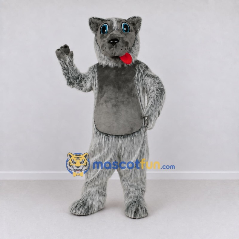 Custom Gray Dog Mascot Costume Adult Full Body Suit for Pet Events Custom Gray Dog Mascot Costume Adult Full Body Suit for Pet Events