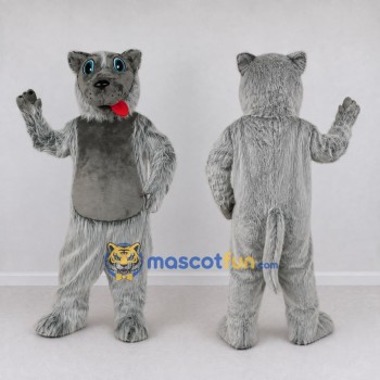 Custom Gray Dog Mascot Costume Adult Full Body Suit for Pet Events