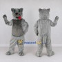 Custom Gray Dog Mascot Costume Adult Full Body Suit for Pet Events