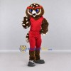 Custom Brown White and Red Owl in Sportswear Mascot Costume Adult Full Body Suit for Sports Events Custom Brown White and Red Owl in Sportswear Mascot Costume Adult Full Body Suit for Sports Events