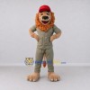 Custom Tan Orange and Khaki Lion in Safari Outfit Mascot Costume Adult Full Body Suit for Zoo Events Custom Tan Orange and Khaki Lion in Safari Outfit Mascot Costume Adult Full Body Suit for Zoo Events