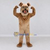 Custom Tan Bulldog Mascot Costume Adult Full Body Suit for Sports Events Custom Tan Bulldog Mascot Costume Adult Full Body Suit for Sports Events