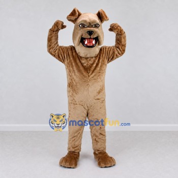 Custom Tan Bulldog Mascot Costume Adult Full Body Suit for Sports Events Custom Tan Bulldog Mascot Costume Adult Full Body Suit for Sports Events