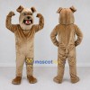 Custom Tan Bulldog Mascot Costume Adult Full Body Suit for Sports Events Custom Tan Bulldog Mascot Costume Adult Full Body Suit for Sports Events
